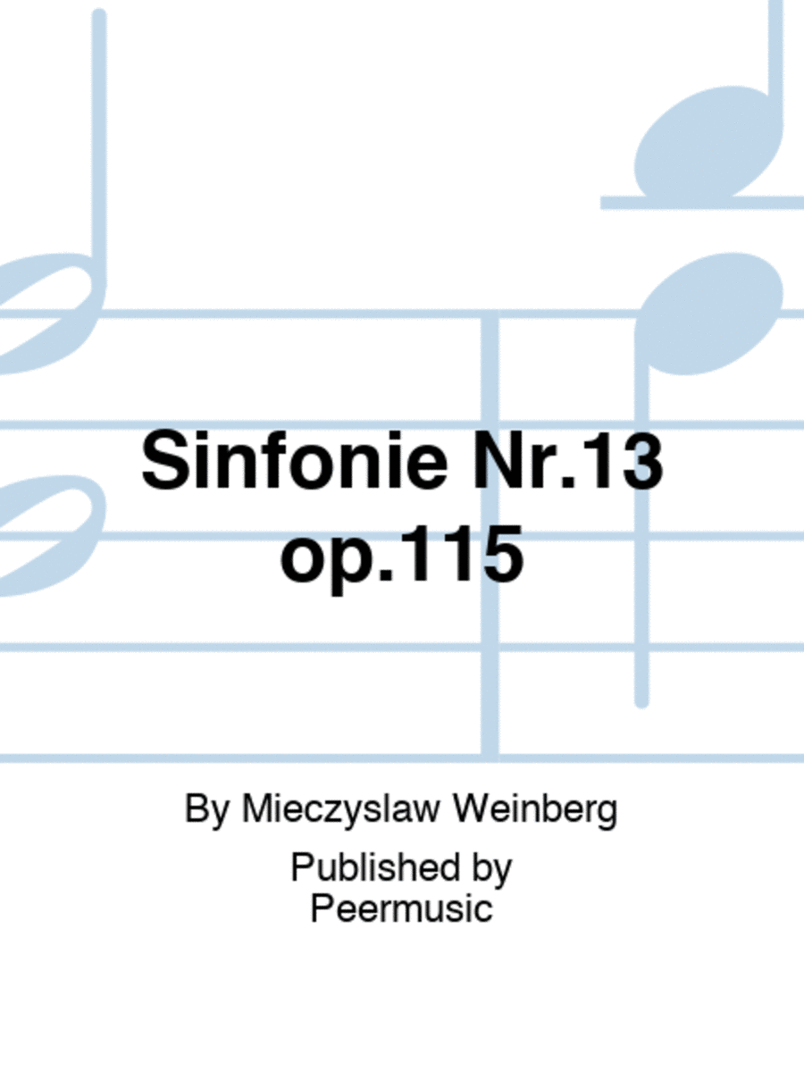Sinfonie Nr.13 op.115 Orchestra scores gallery preview page 1