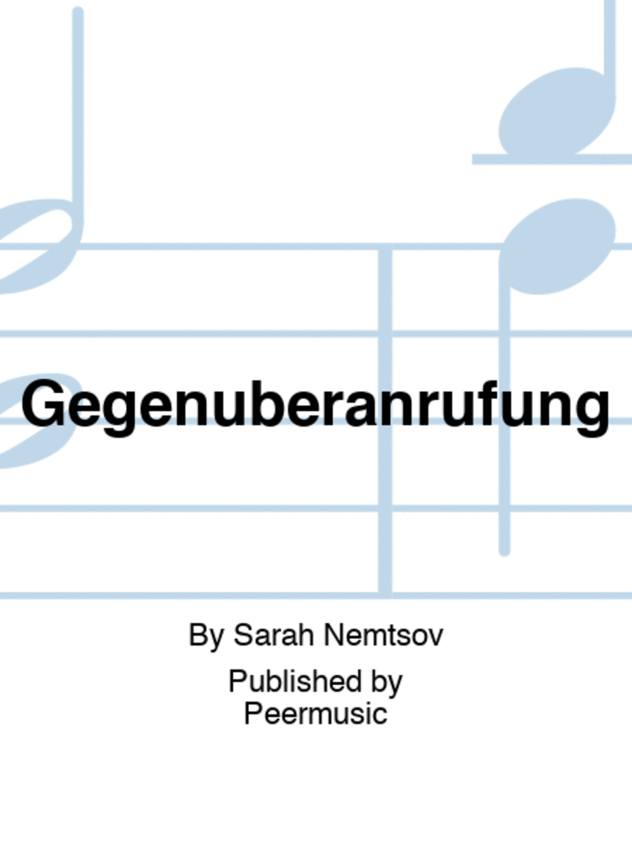 Gegenüberanrufung Double Bass scores gallery preview page 1