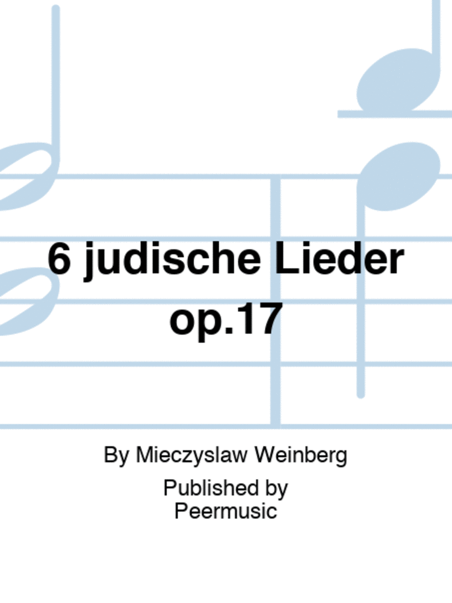 6 jüdische Lieder op.17 Soprano Voice scores gallery preview page 1