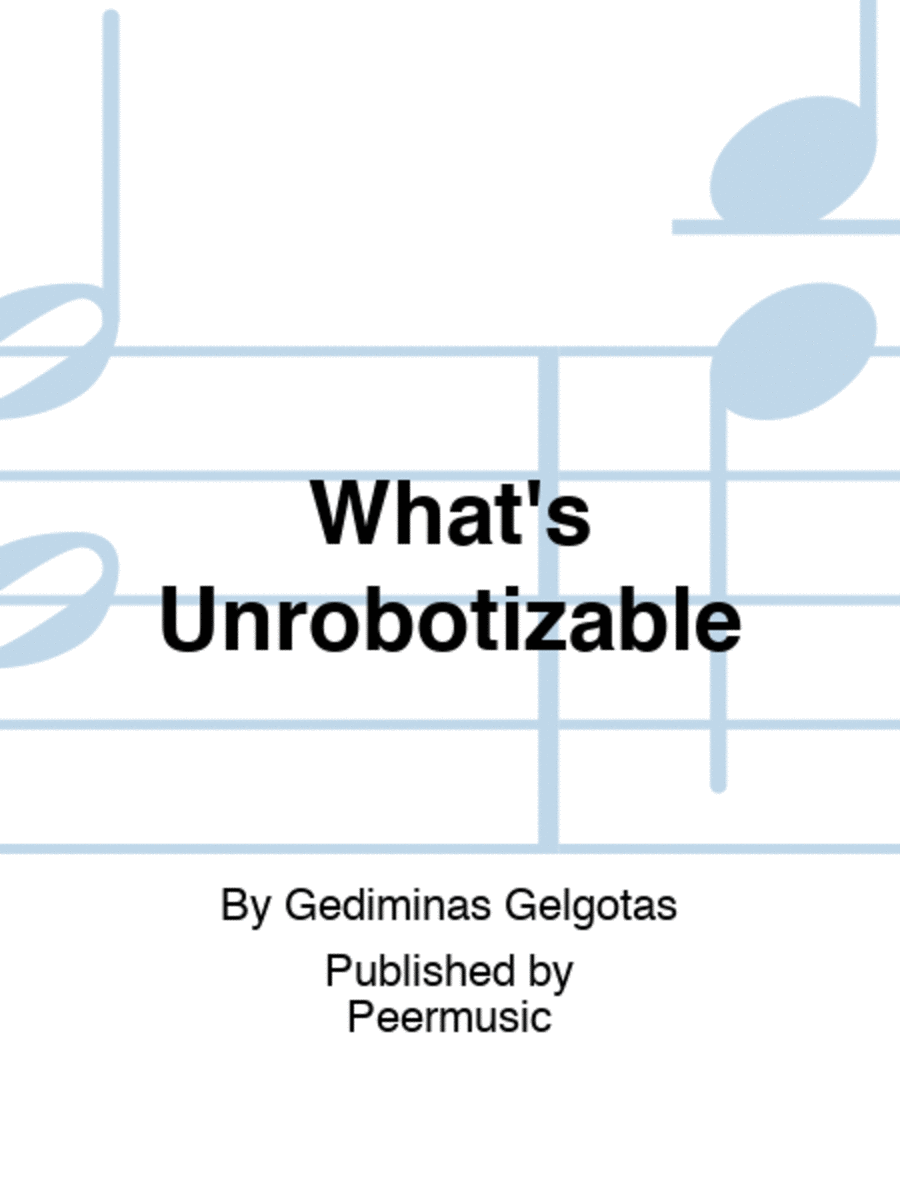 What's Unrobotizable String Quartet scores gallery preview page 1