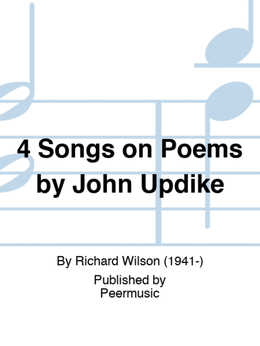 4 Songs on Poems by John Updike Voice Solo scores gallery preview page 1