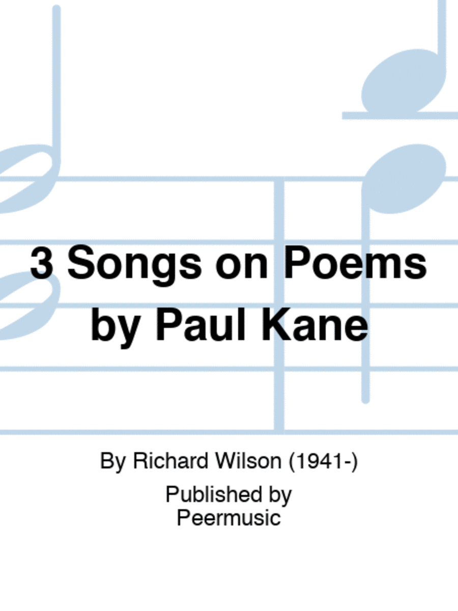3 Songs on Poems by Paul Kane Marimba scores gallery preview page 1