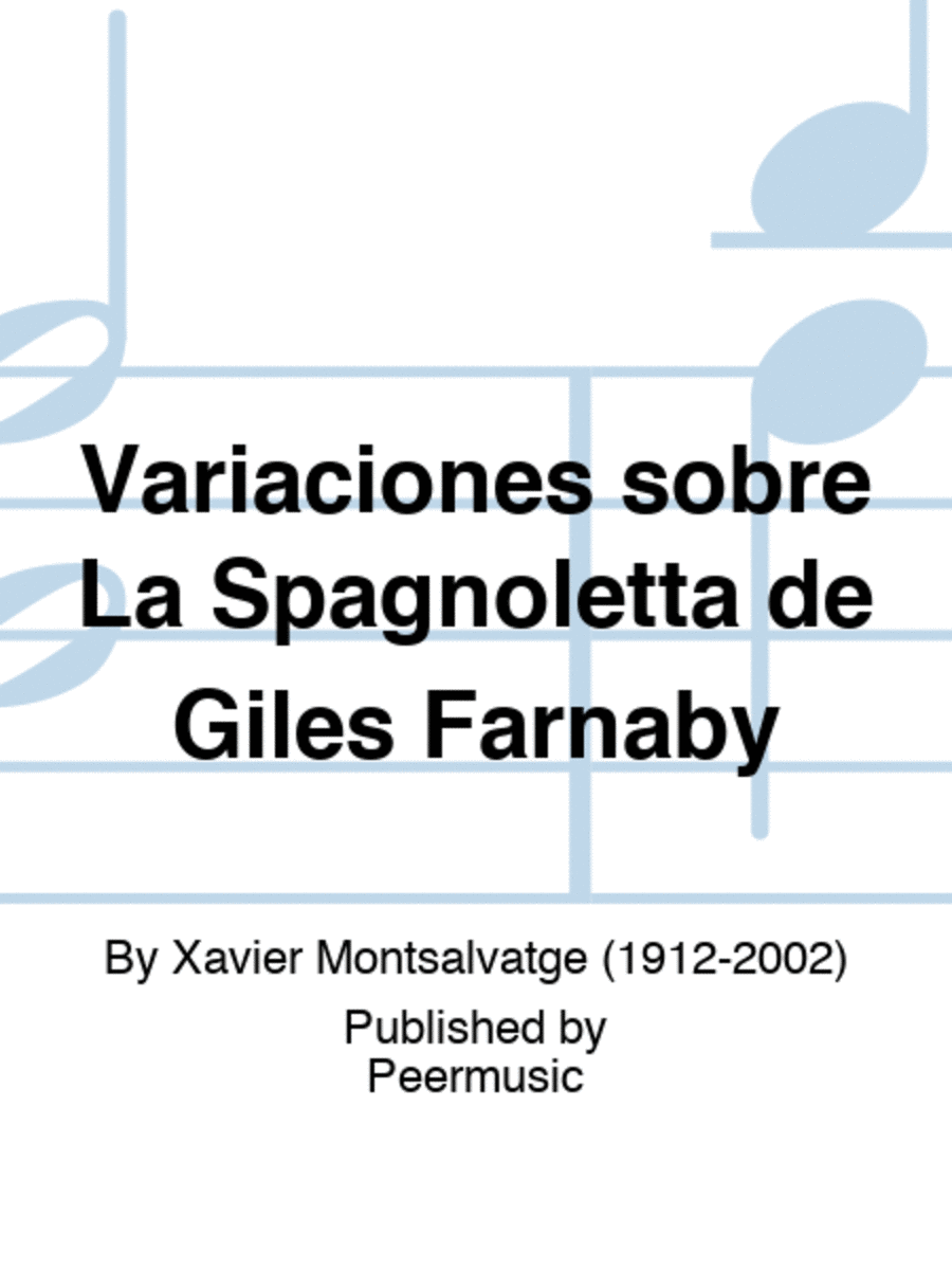 Variaciones sobre La Spagnoletta de Giles Farnaby Piano Accompaniment scores gallery preview page 1