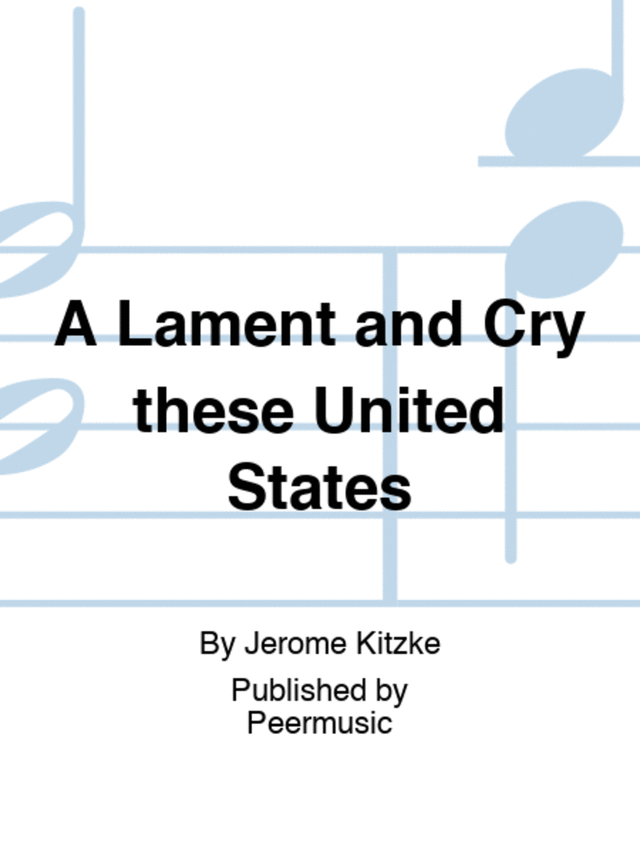 A Lament and Cry these United States English Horn scores gallery preview page 1