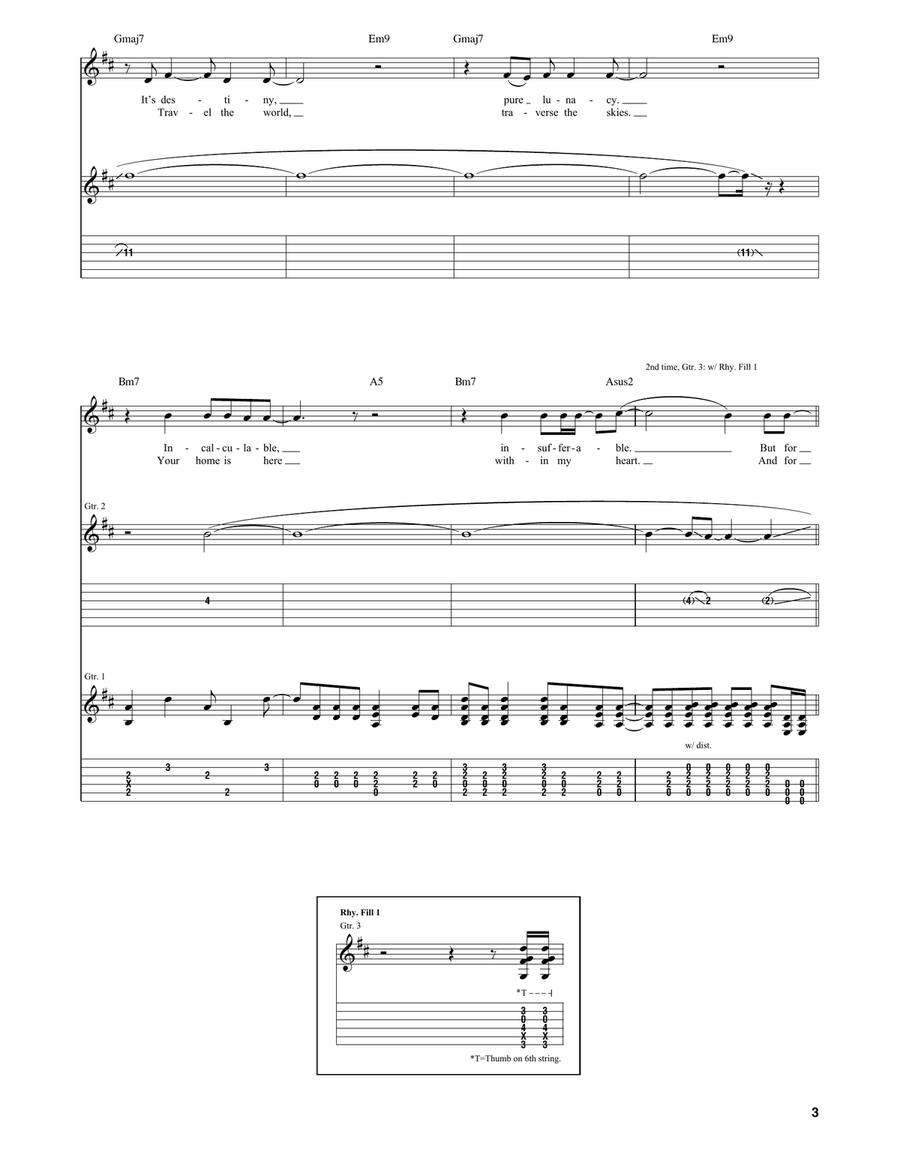 Stand Inside Your Love Stand Inside Your Love Guitar Tablature scores gallery preview page 3
