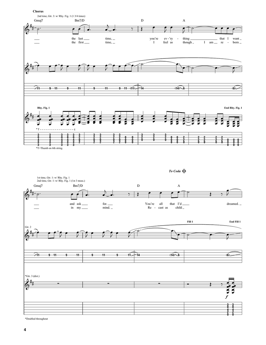 Stand Inside Your Love Stand Inside Your Love Guitar Tablature scores gallery preview page 4