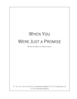 When You Were Just a Promise