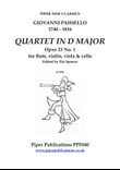 PAISIELLO QUARTET IN D MAJOR OPUS 23 No. 1 for flute, violin, viola & cello