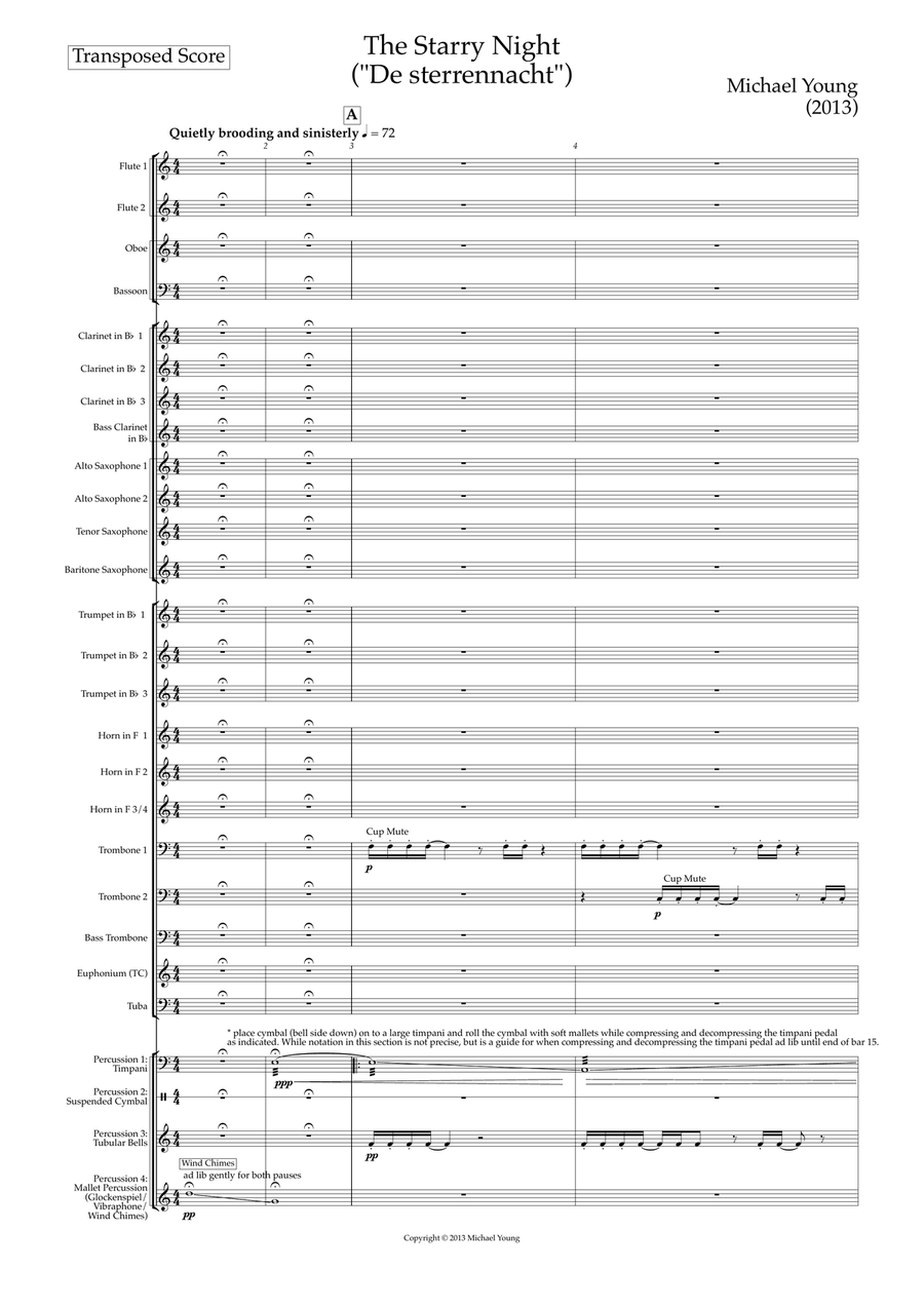 The Starry Night (Concert Band) - Score Concert Band scores gallery preview page 4