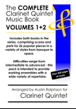 COMPLETE clarinet quintet music mega-bundle book - pack of 26 essential pieces (volumes 1 and 2)