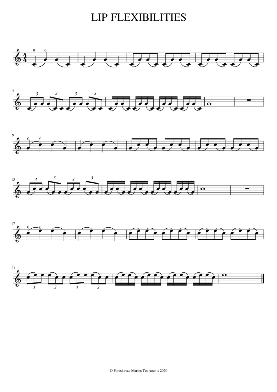 Exercises for trumpeters of the intermediate level B-Flat Trumpet scores gallery preview page 4