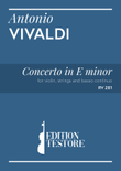 Vivaldi, Antonio - Concerto in E minor for violin, strings and basso continuo