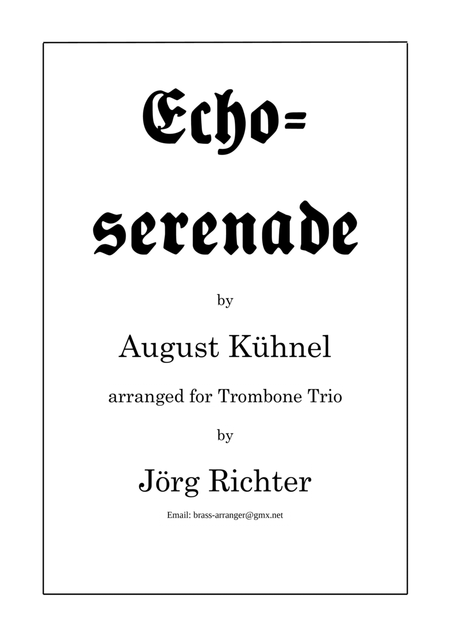 Echo Serenade for Trombone Trio Trombone Trio scores gallery preview page 1