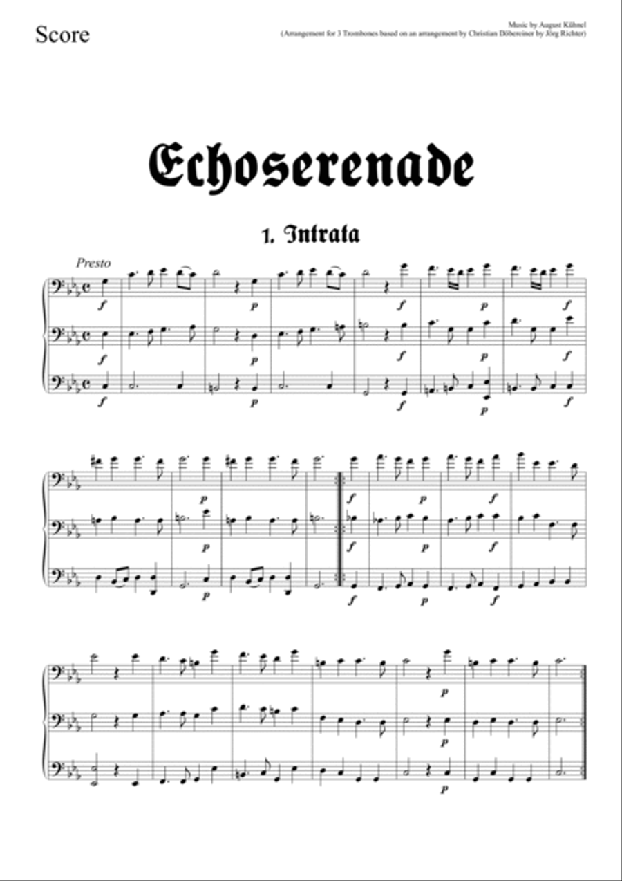 Echo Serenade for Trombone Trio Trombone Trio scores gallery preview page 2