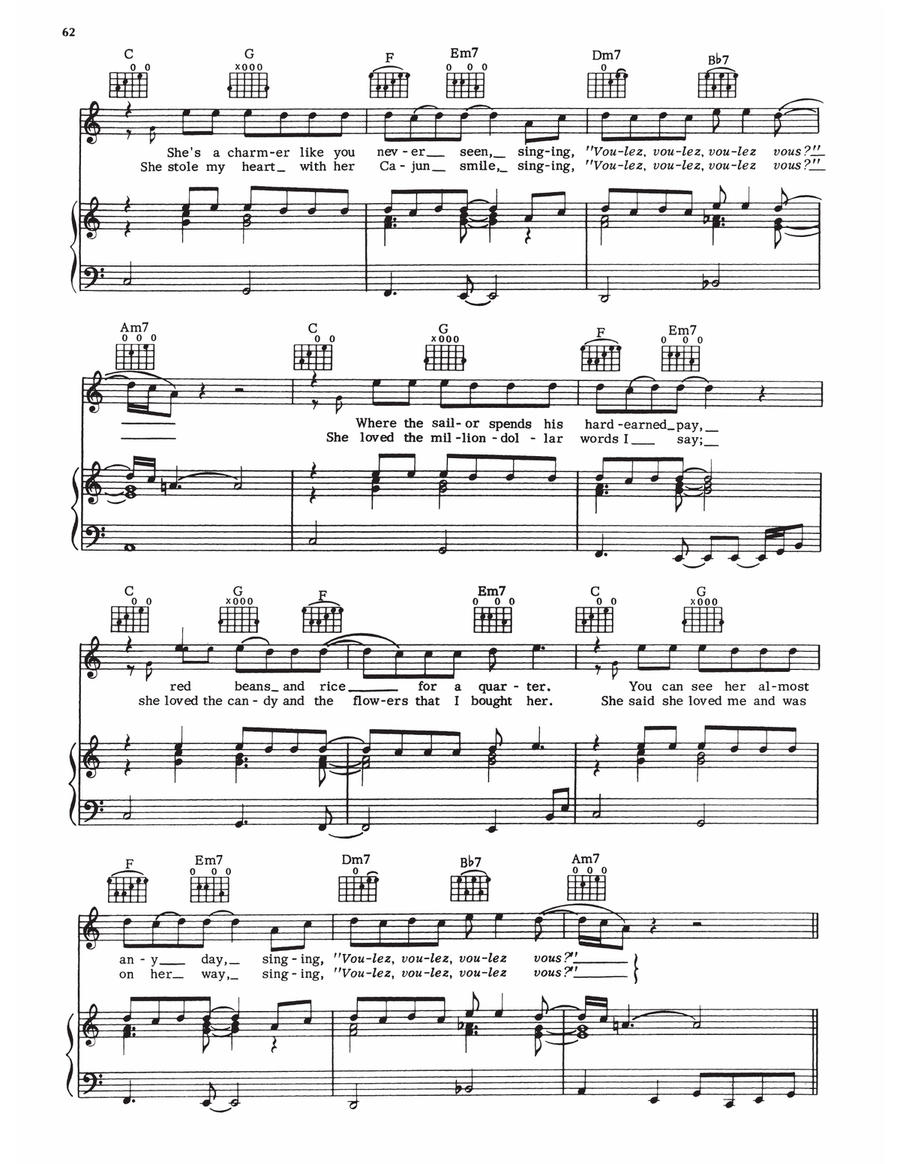 Pearl Of The Quarter Pearl Of The Quarter Piano, Vocal, Guitar scores gallery preview page 2