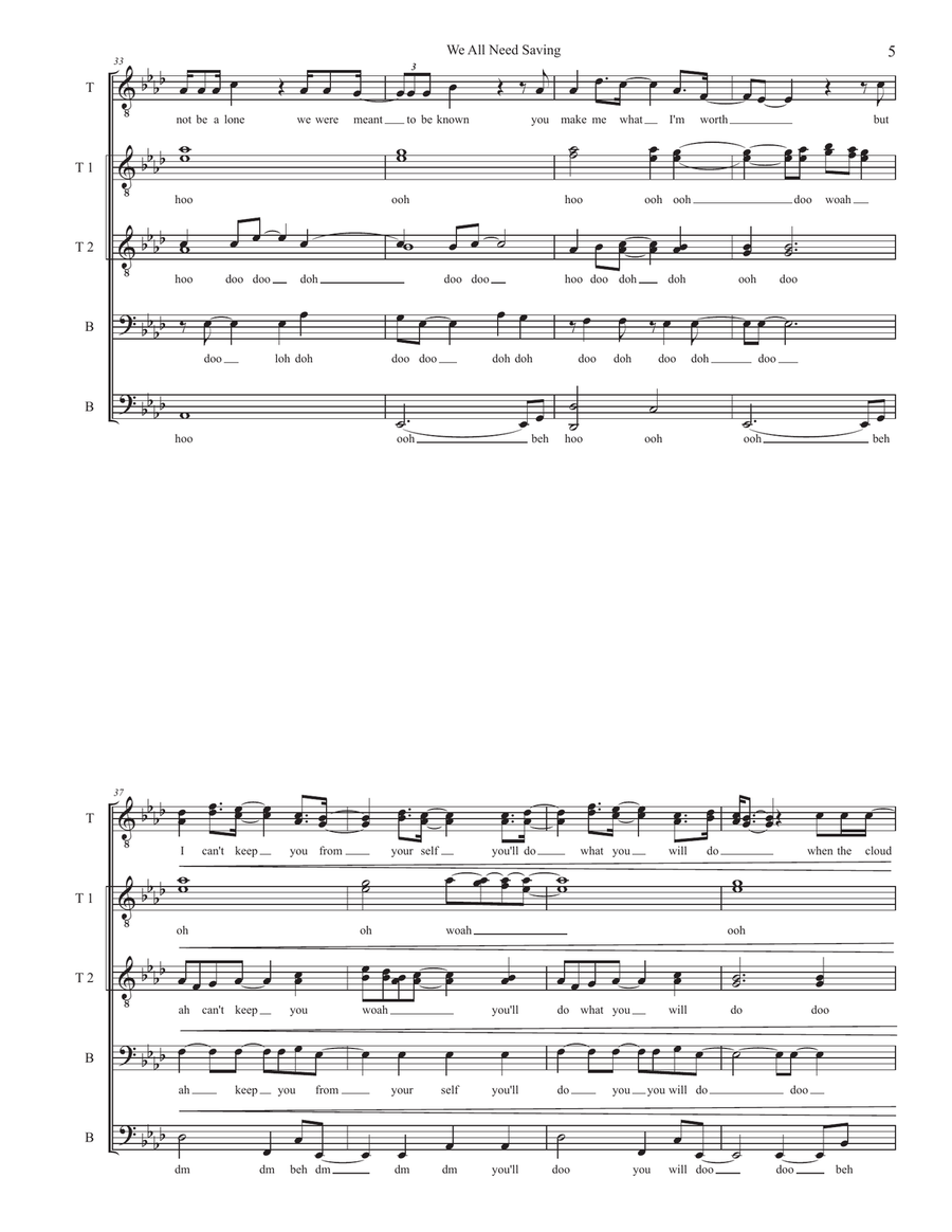 We All Need Saving We All Need Saving TTBB scores gallery preview page 5