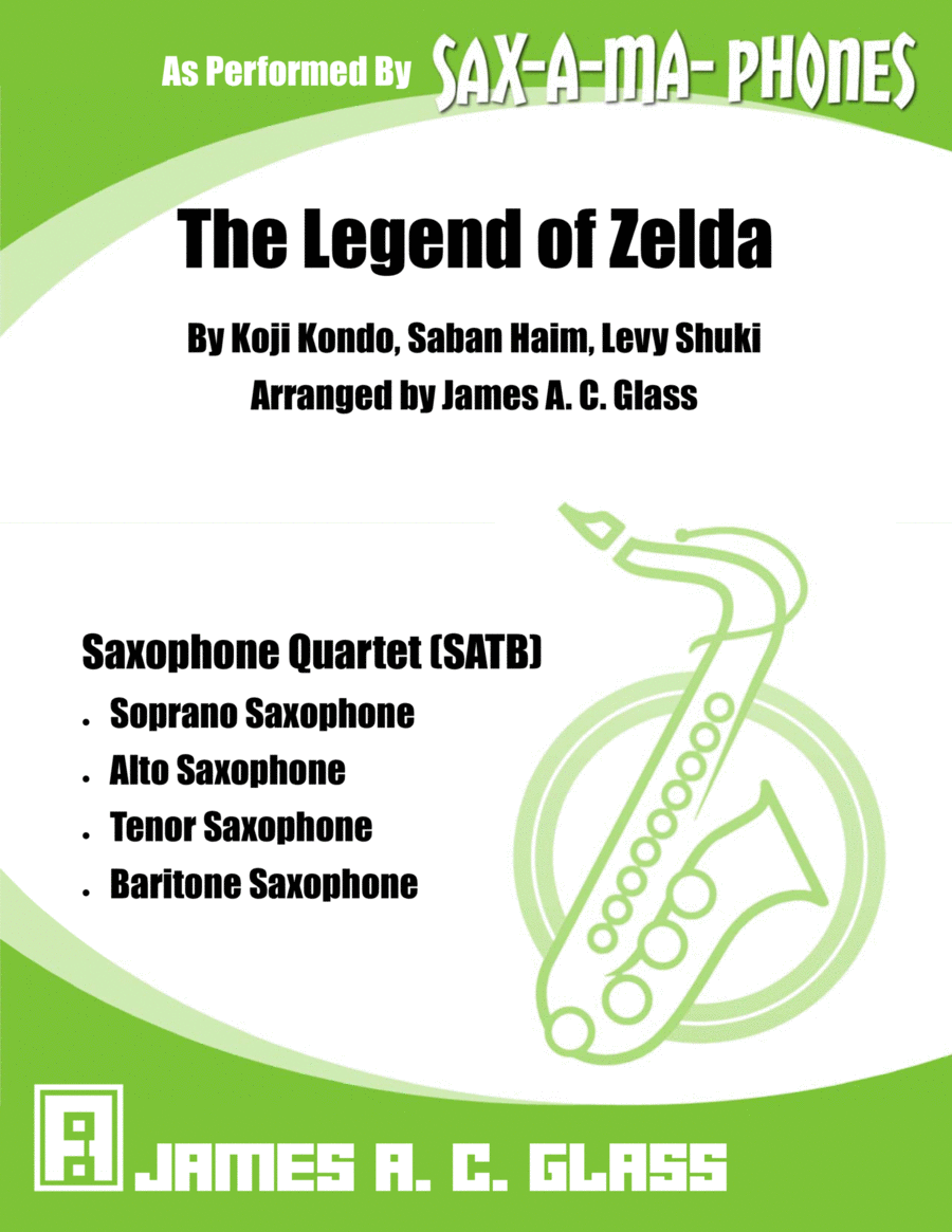 The Legend Of Zelda Saxophone Quartet scores gallery preview page 1