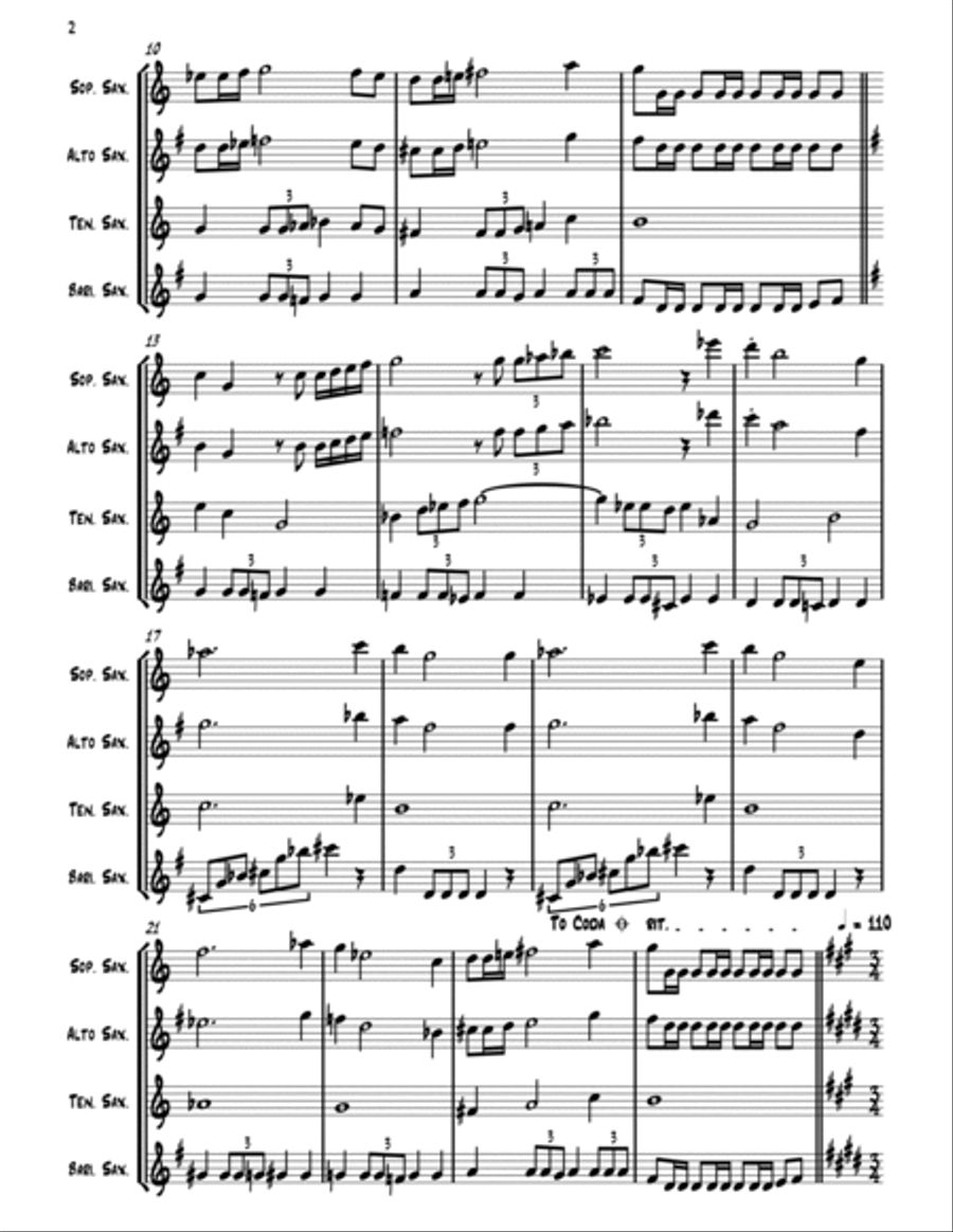 The Legend Of Zelda Saxophone Quartet scores gallery preview page 4