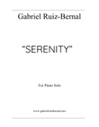 SERENITY. Short piece for piano solo