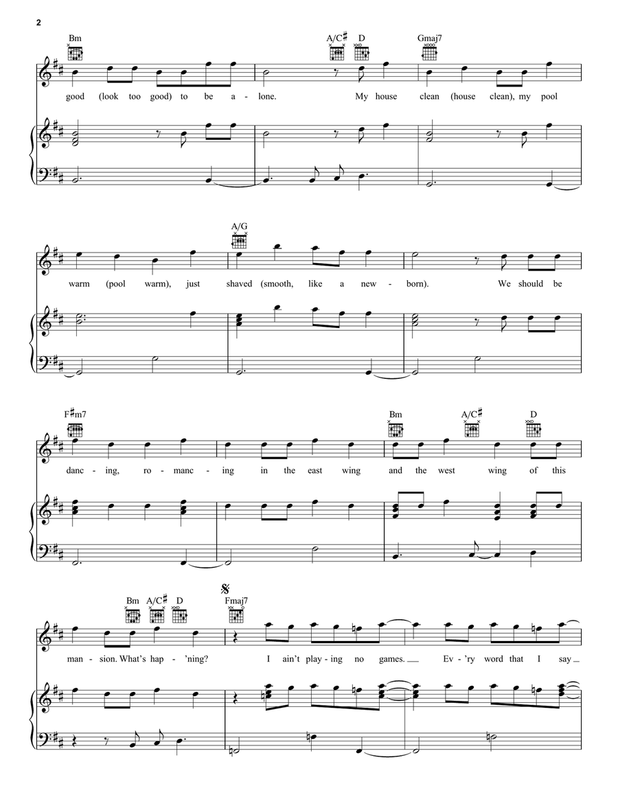 Leave The Door Open Leave The Door Open Piano, Vocal, Guitar scores gallery preview page 2