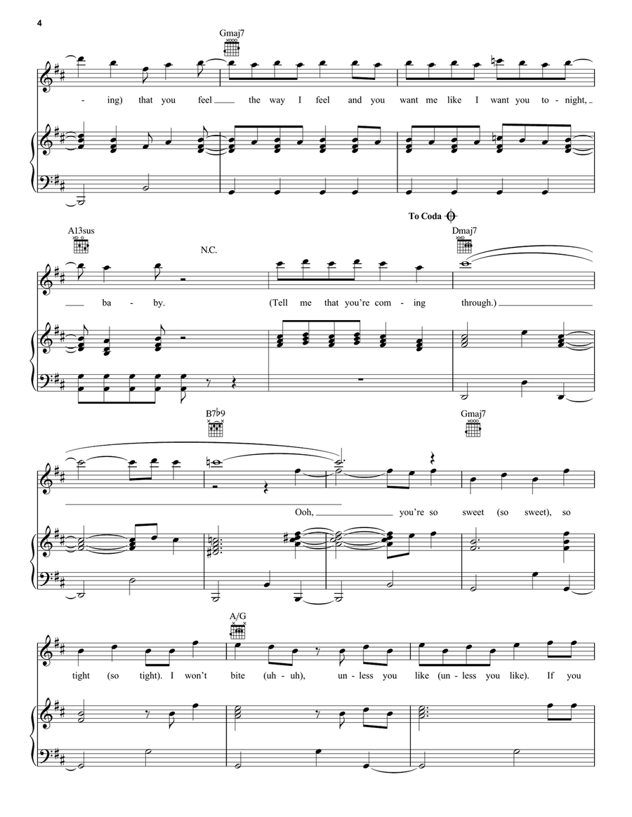 Leave The Door Open Leave The Door Open Piano, Vocal, Guitar scores gallery preview page 4