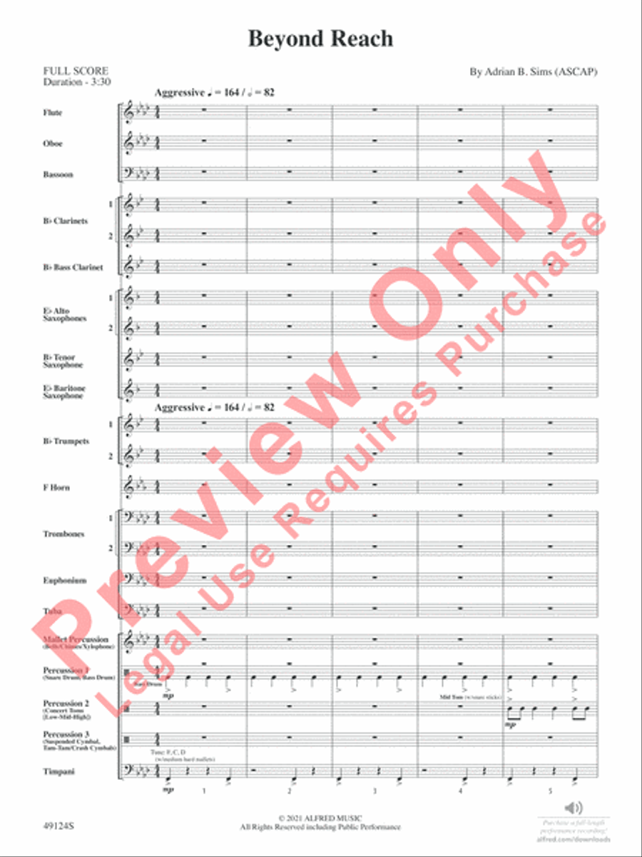 Beyond Reach Beyond Reach Concert Band scores gallery preview page 3