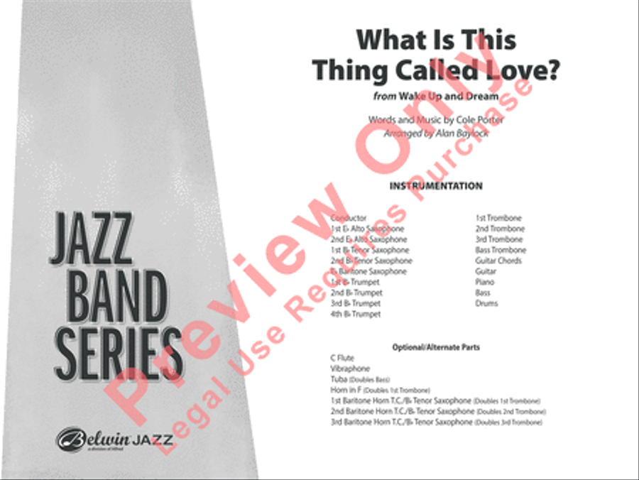 What Is This Thing Called Love? Jazz Ensemble scores gallery preview page 2