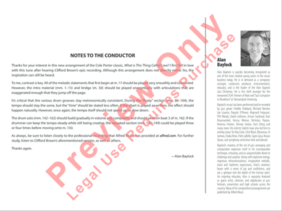What Is This Thing Called Love? Jazz Ensemble scores gallery preview page 3