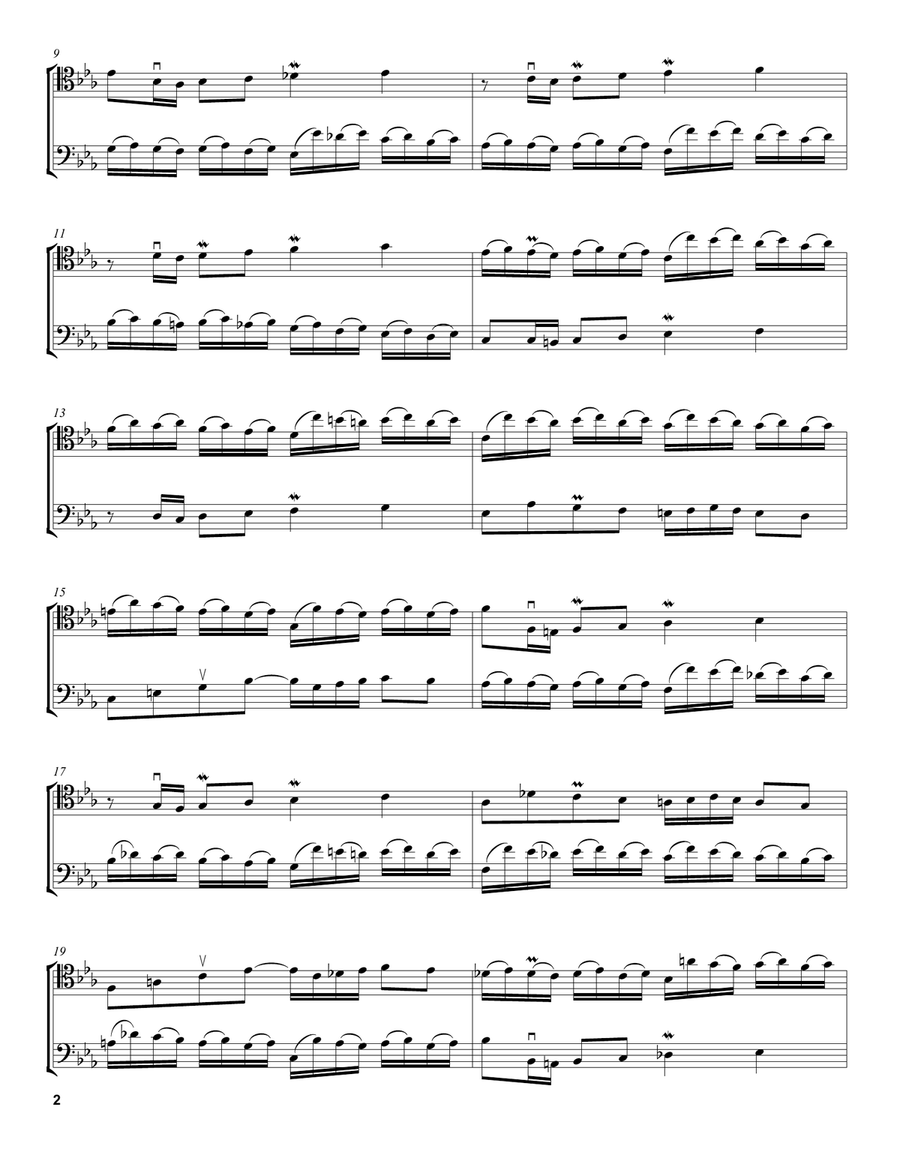 Invention 5 In E-Flat Major String Duet scores gallery preview page 2