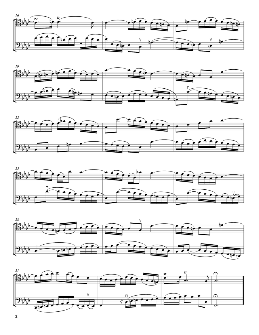 Invention 9 In F Minor String Duet scores gallery preview page 2