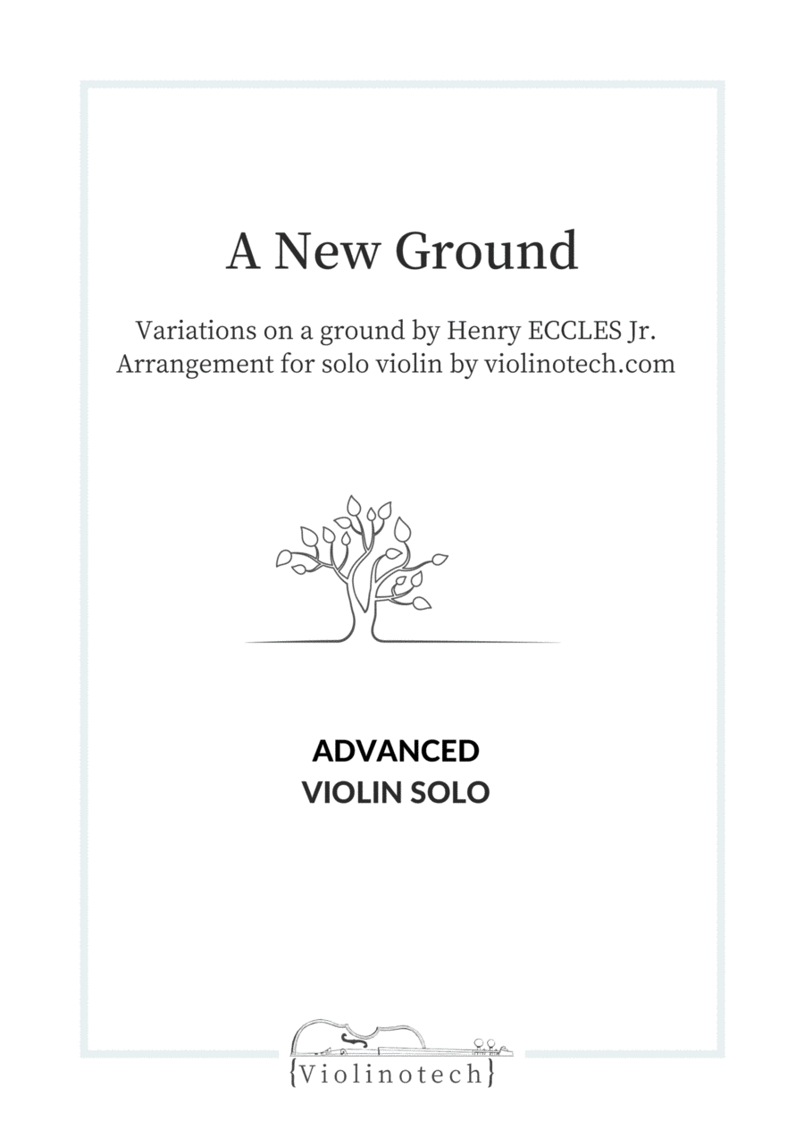 A new ground - Divisions on a Ground - Solo Violin Violin Solo scores gallery preview page 1