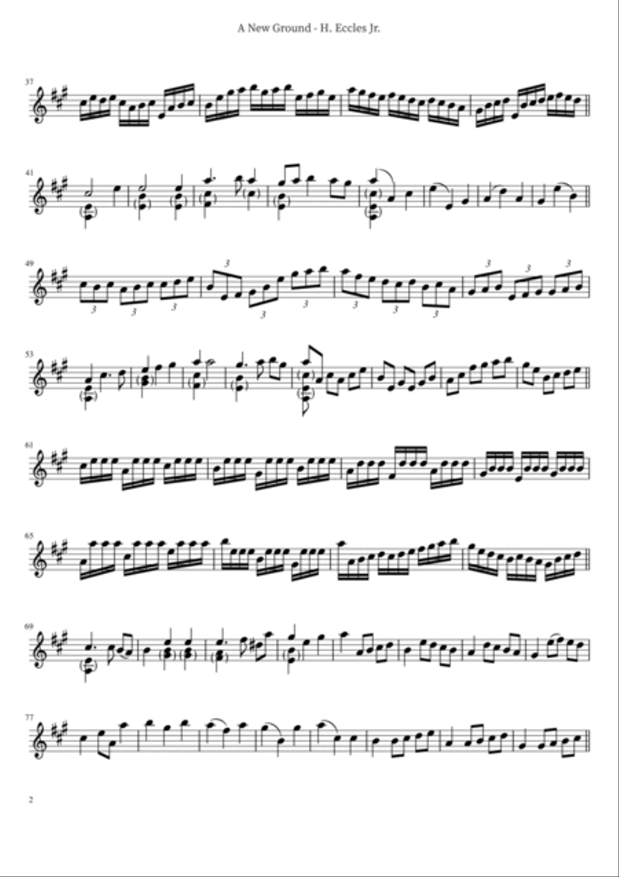 A new ground - Divisions on a Ground - Solo Violin Violin Solo scores gallery preview page 4