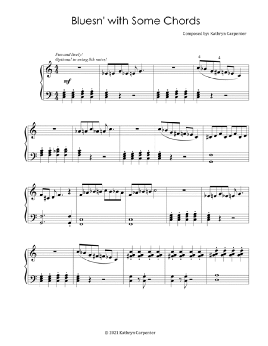 News for the Blues: 15 Intermediate Piano Solos Piano Solo scores gallery preview page 2
