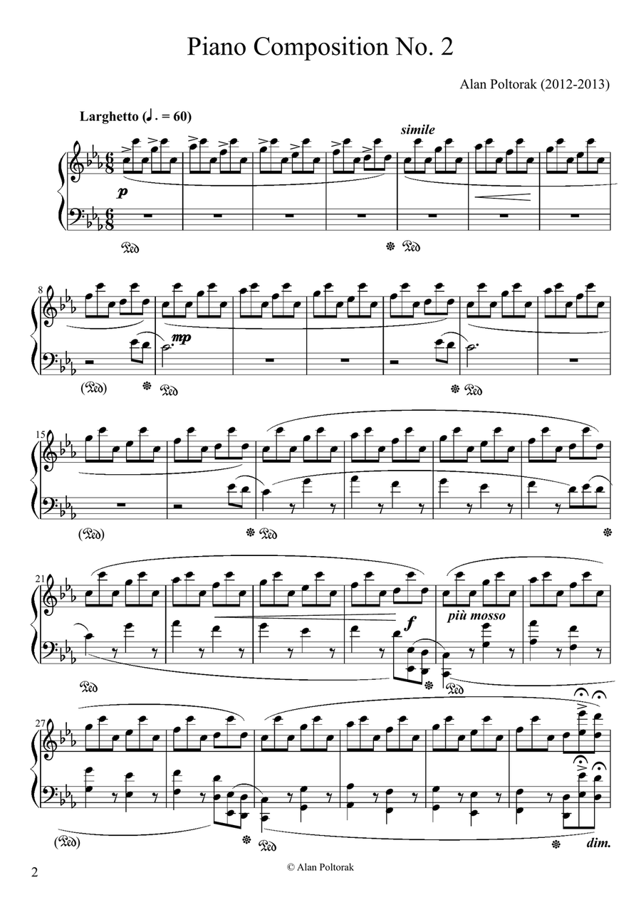 Piano Composition No. 2 Piano Composition No. 2 Piano Solo scores gallery preview page 2