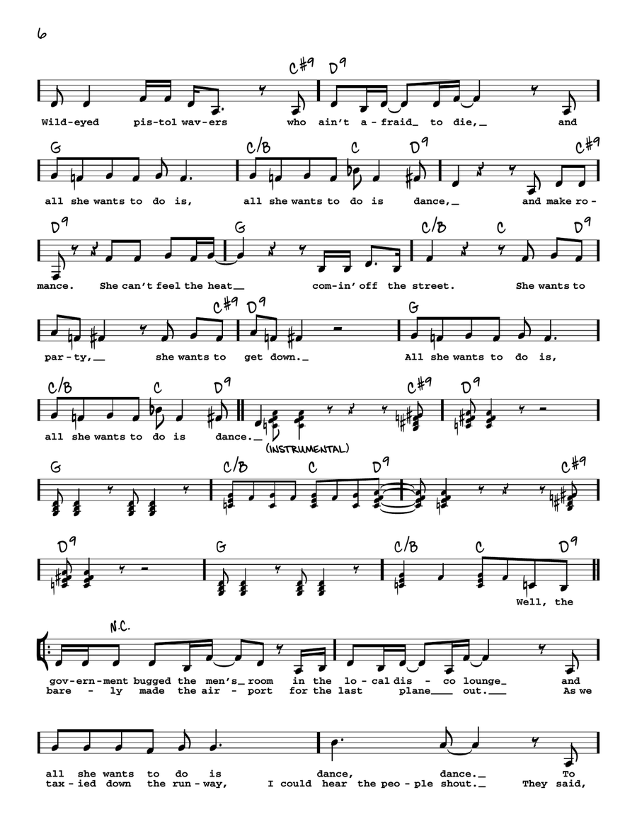 All She Wants To Do Is Dance Voice scores gallery preview page 2