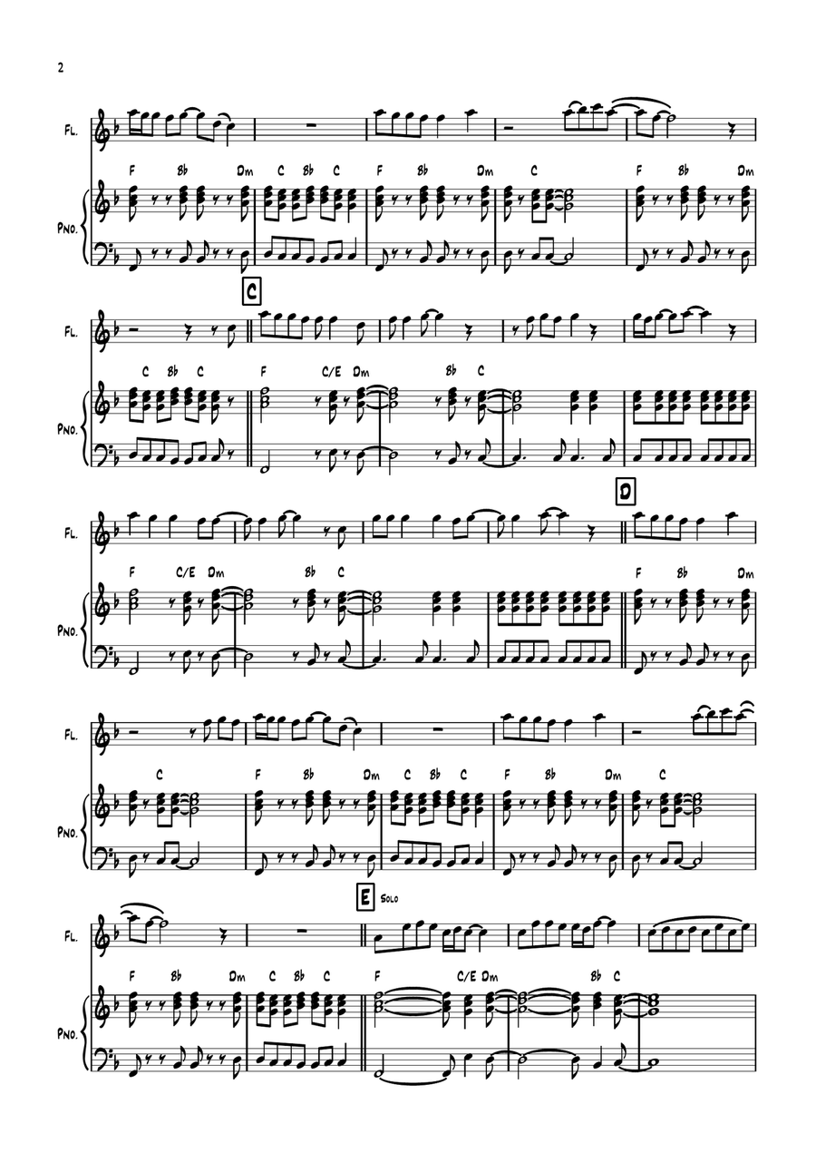 Hit Me With Your Best Shot Flute Solo scores gallery preview page 2