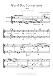Weber C. M. Grand Duo Concertant Op 48. Duet for 2 Clarinets in Bb. WOODWIND DUO.