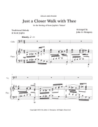 Just a Closer Walk with Thee / Solace (in G major): Cello and Piano Piano scores gallery preview page 5