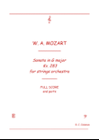 Mozart Sonata kv. 283 for String orchestra