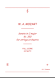 Mozart Sonata kv. 330 for String orchestra