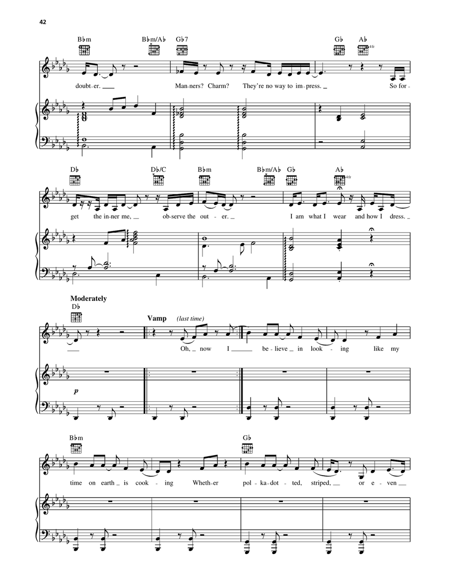 My Strongest Suit (from Aida) Piano, Vocal, Guitar scores gallery preview page 2
