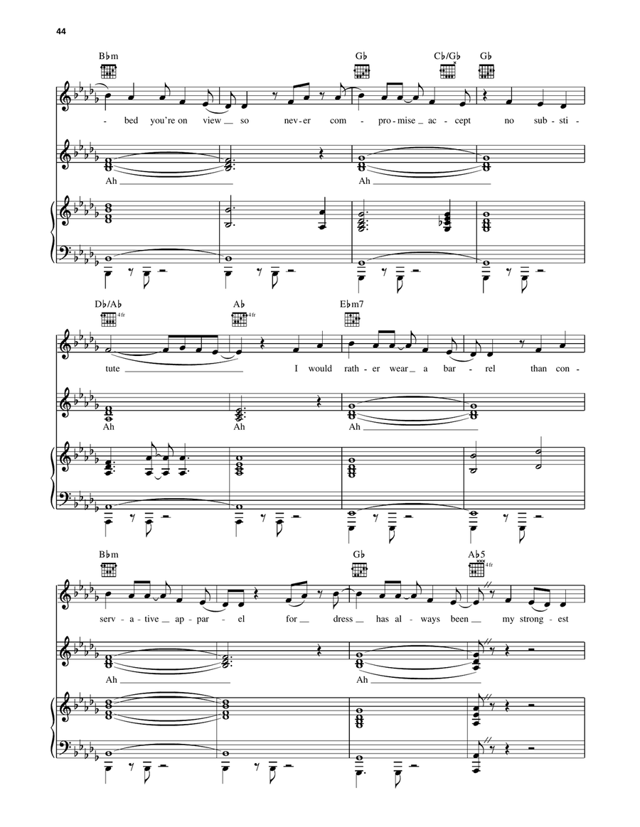 My Strongest Suit (from Aida) Piano, Vocal, Guitar scores gallery preview page 4