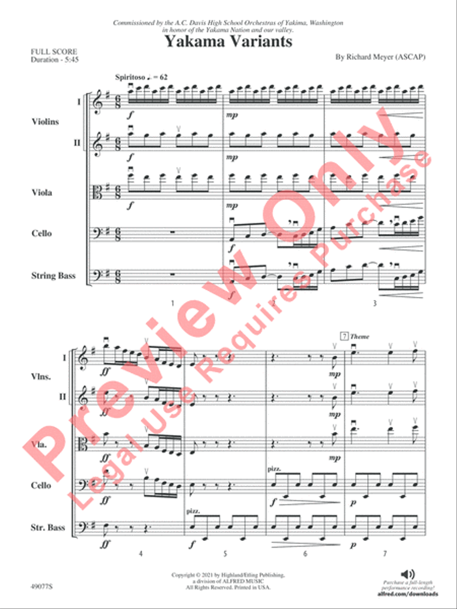 Yakama Variants Yakama Variants String Orchestra scores gallery preview page 4