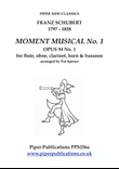 SCHUBERT MOMENT MUSICAL OPUS 94 No. 1 for woodwind quintet