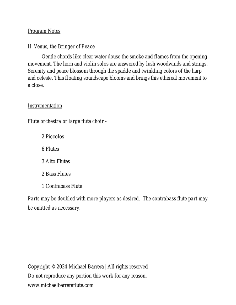 Holst: The Planets - II. Venus, the Bringer of Peace | Flute Orchestra Flute Choir scores gallery preview page 2