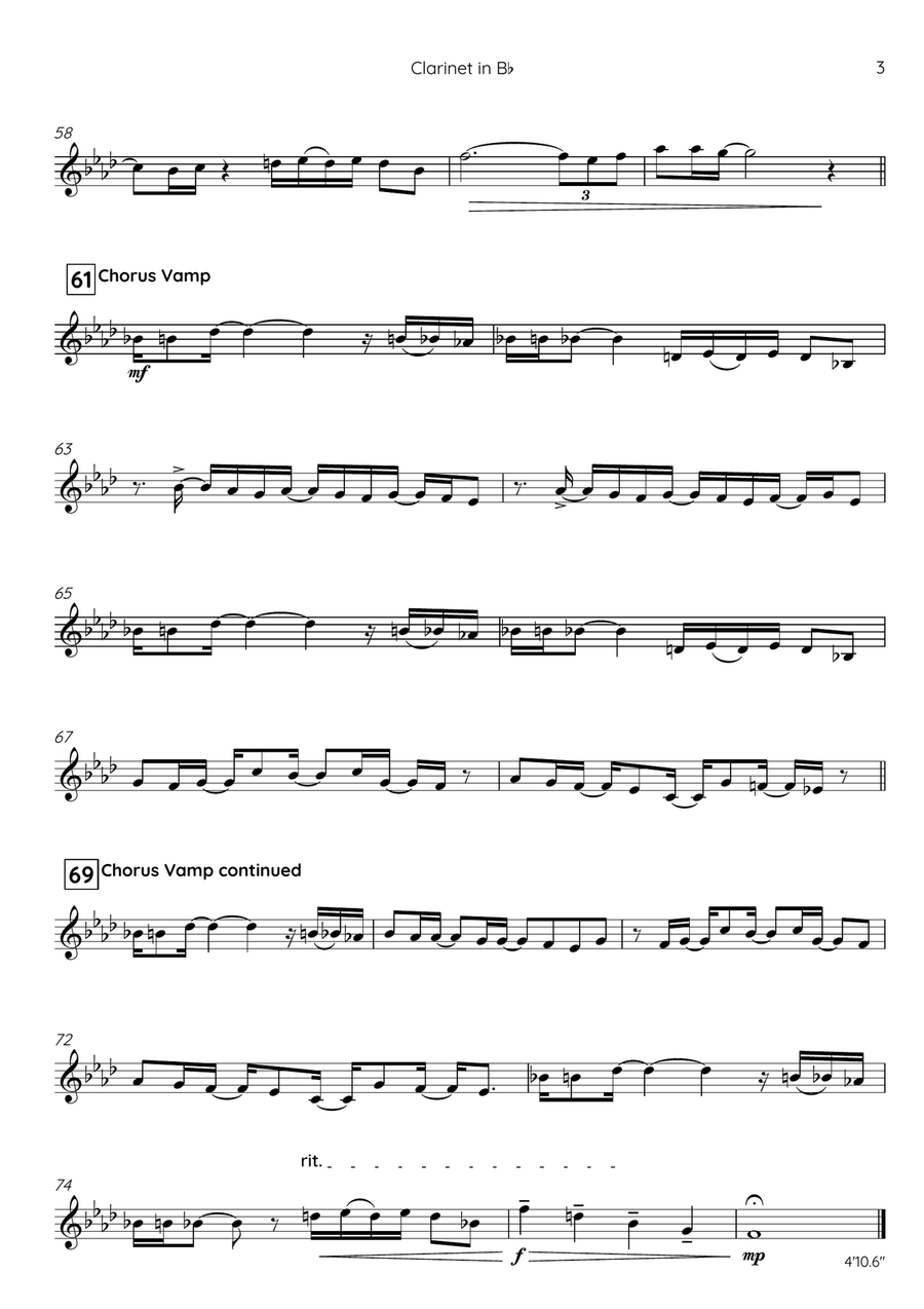Leave The Door Open B-Flat Clarinet scores gallery preview page 4