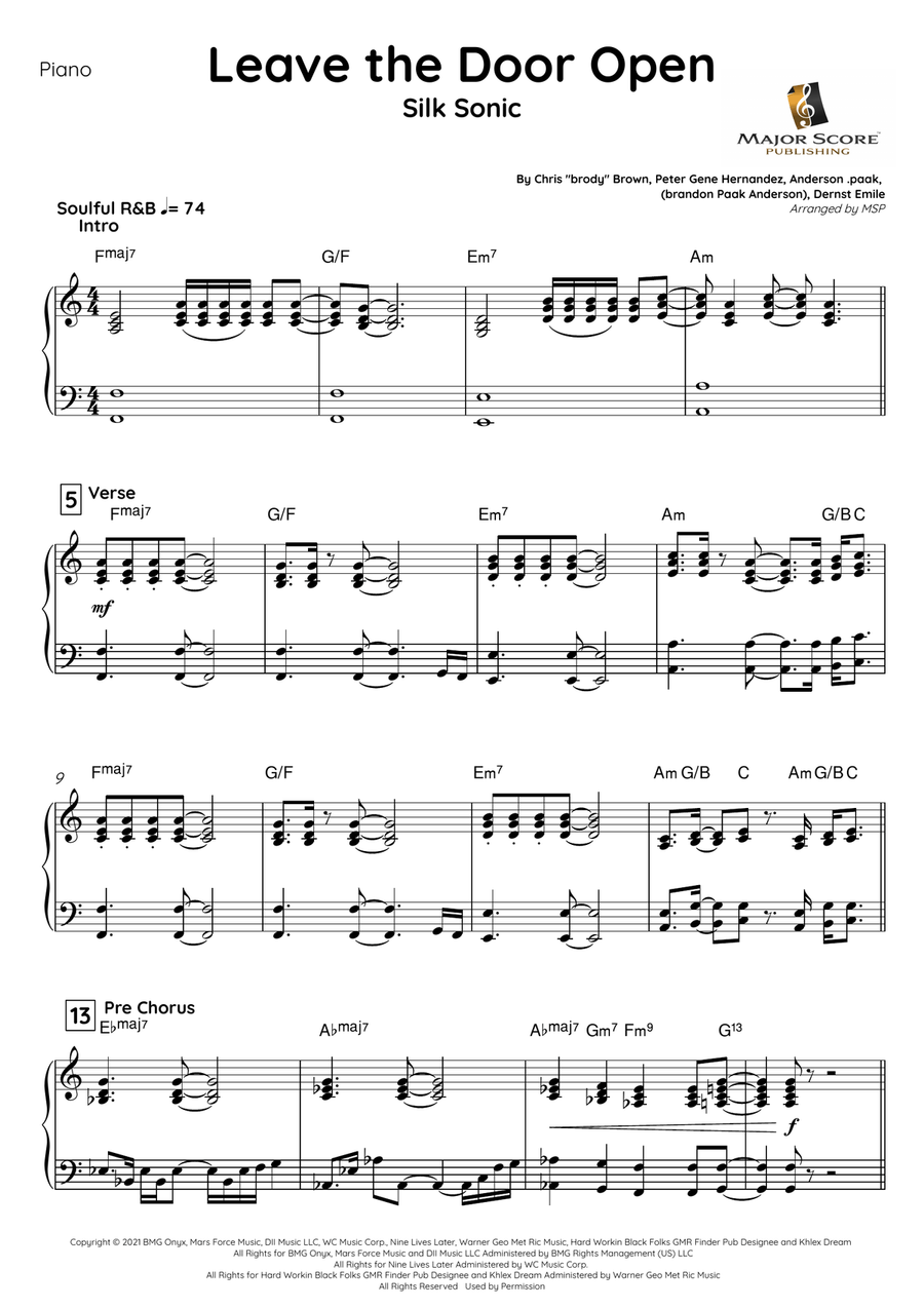 Leave The Door Open B-Flat Clarinet scores gallery preview page 5