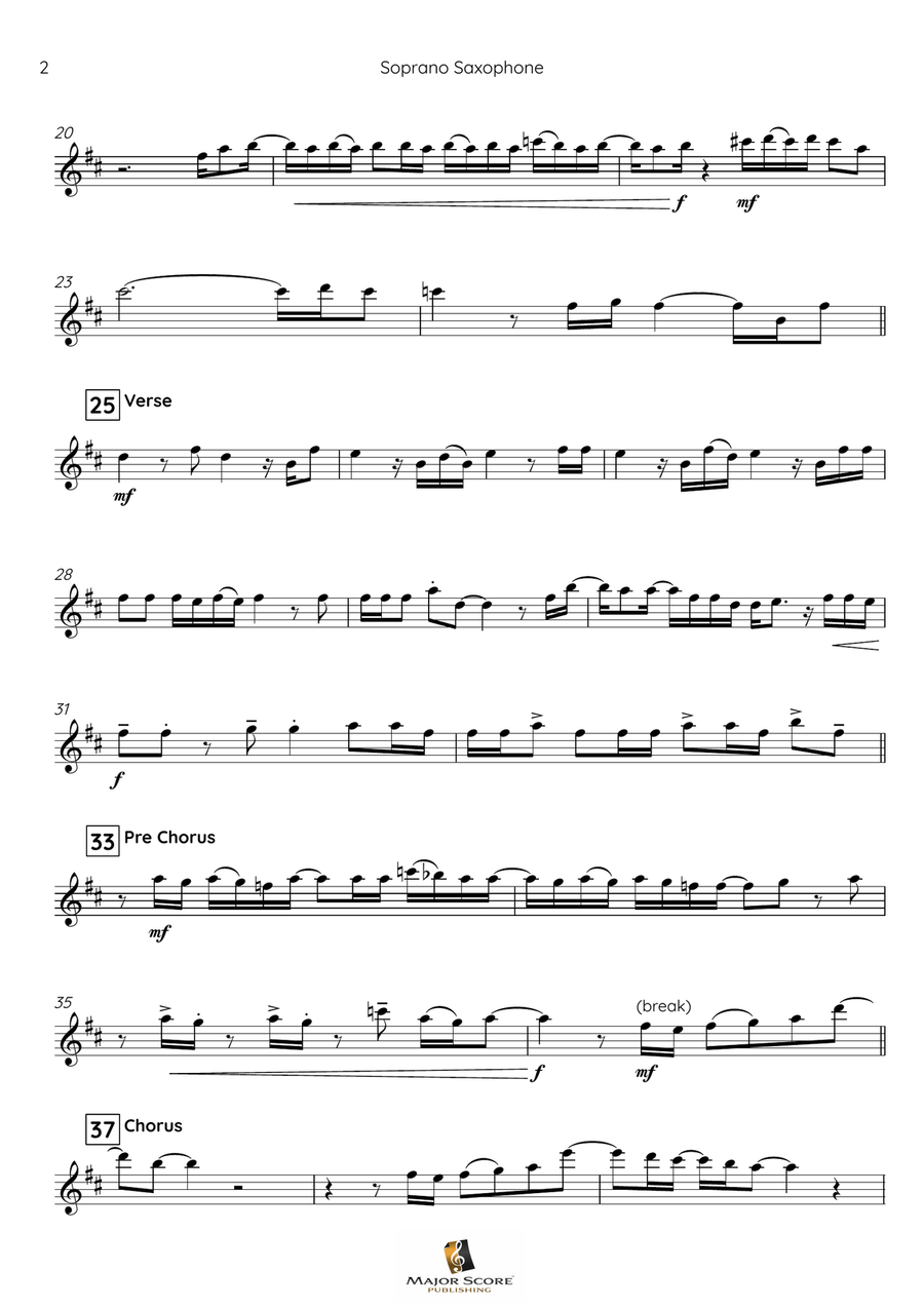 Leave The Door Open Soprano Saxophone scores gallery preview page 3