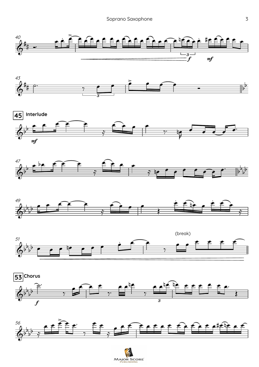 Leave The Door Open Soprano Saxophone scores gallery preview page 4