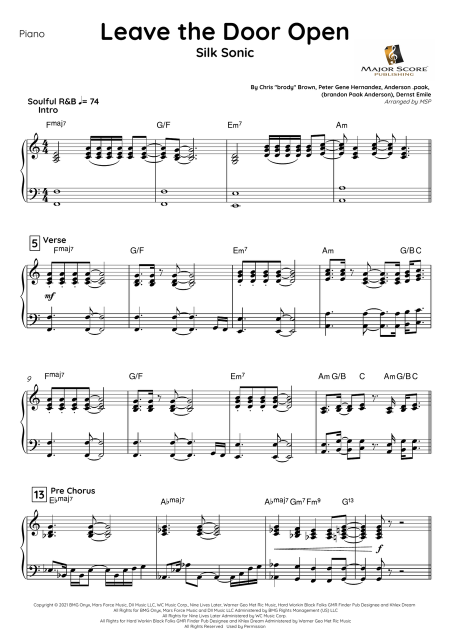 Leave The Door Open Soprano Saxophone scores gallery preview page 6